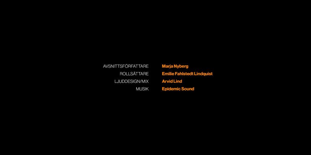 Credits för serien "Handen på hjärtat"